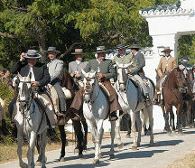 Tarifa. living tradition riders in a procession